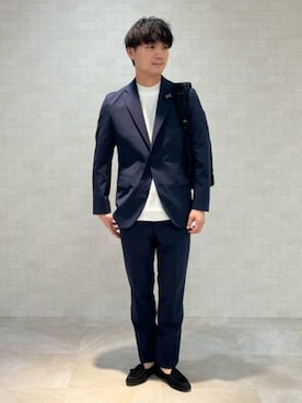 「アイテム（スーツパンツ）」を使った、SUIT SQUAREさん（メンズ・175cm）の春コーディネート