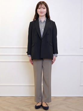 「AOYAMA（アオヤマ）のアイテム」を使った、SUIT SQUAREさん（レディース・163cm）の春コーディネート