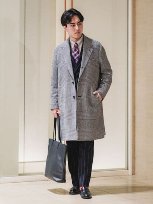 セール】GOOVI シングルチェスターコート ウールカシミヤ ソフト