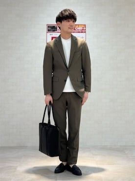「アイテム（スーツジャケット）」を使った、SUIT SQUAREさん（メンズ・175cm）の春コーディネート