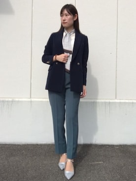 「AOYAMA（アオヤマ）のアイテム」を使った、SUIT SQUAREさん（レディース・167cm）の春コーディネート