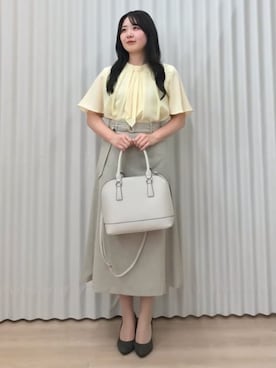 「AOYAMA（アオヤマ）のアイテム」を使った、SUIT SQUAREさん（レディース・163cm）の春コーディネート