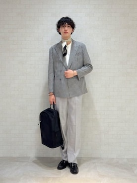 「アイテム（スーツジャケット）」を使った、SUIT SQUAREさん（メンズ・185cm）の春コーディネート