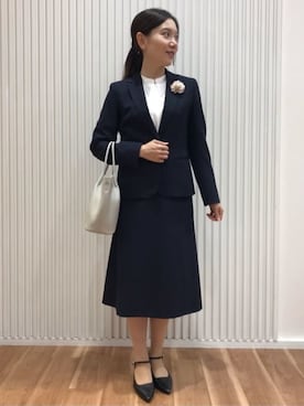 「アイテム（スーツジャケット）」を使った、SUIT SQUAREさん（レディース・158cm）の冬コーディネート