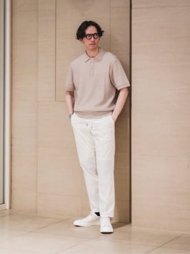 「FLAT（フラット）のアイテム」を使った、SUIT SQUAREさん（メンズ・186cm）の春コーディネート