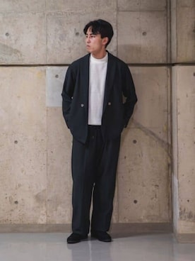 「アイテム（スーツジャケット）」を使った、SUIT SQUAREさん（メンズ・173cm）の春コーディネート