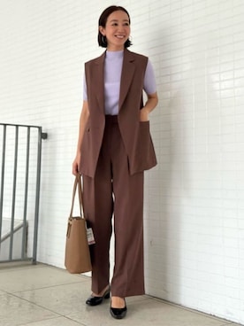 「ジレコーデ」｜SUIT SQUAREさん（レディース・170cm）の春コーディネート