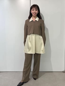 「CIS.（シス）のアイテム（パンツ）」を使った、SUIT SQUAREさん（レディース・156cm）の冬コーディネート