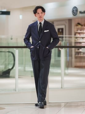 「通勤」｜SUIT SQUAREさん（メンズ・186cm）の春コーディネート
