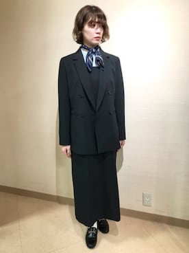 「AOYAMA（アオヤマ）のアイテム」を使った、SUIT SQUAREさん（レディース・158cm）の冬コーディネート