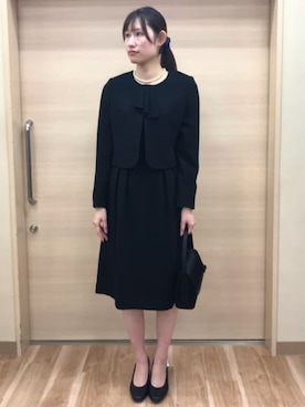 「AOYAMA（アオヤマ）のアイテム」を使った、SUIT SQUAREさん（レディース・167cm）の冬コーディネート
