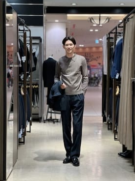 SUIT SQUAREさん（メンズ・185cm）の冬コーディネート