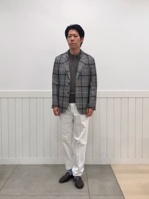 ジャケット テーラードジャケット GOOVI ウールソフトツイード ビッグ