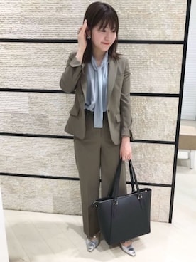 「通勤スタイル」｜SUIT SQUAREさん（レディース・157cm）の春コーディネート