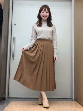 「AOYAMA（アオヤマ）のアイテム」を使った、SUIT SQUAREさん（レディース・154cm）の冬コーディネート
