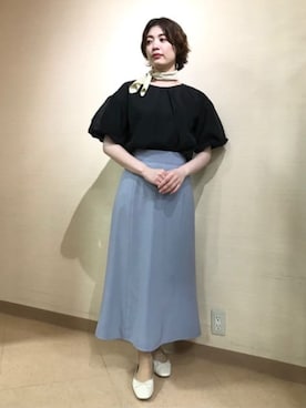 「フレアスカート」｜SUIT SQUAREさん（レディース・158cm）の春コーディネート