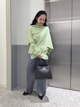 「CIS.（シス）のアイテム（パンツ）」を使った、SUIT SQUAREさん（レディース・155cm）の冬コーディネート