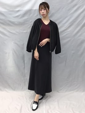 「AOYAMA（アオヤマ）のアイテム」を使った、SUIT SQUAREさん（レディース・161cm）の冬コーディネート