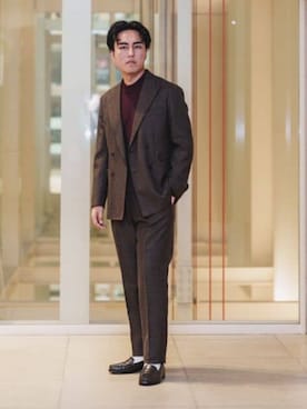 SUIT SQUAREさん（メンズ・173cm）の冬コーディネート