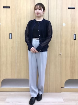 「シースルートップス」｜SUIT SQUAREさん（レディース・151cm）の春コーディネート