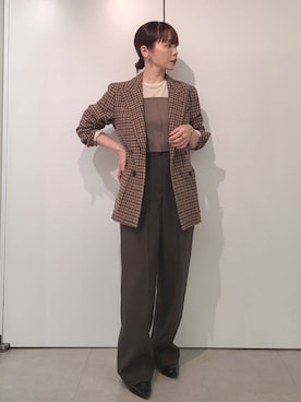 「CIS.（シス）のアイテム（パンツ）」を使った、SUIT SQUAREさん（レディース・156cm）の冬コーディネート