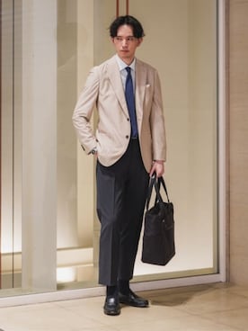 「スーツ」｜SUIT SQUAREさん（メンズ・186cm）の春コーディネート