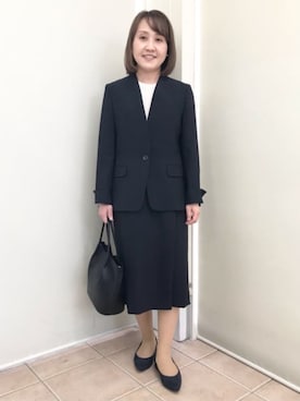 「通勤」｜SUIT SQUAREさん（レディース・150cm）の春コーディネート