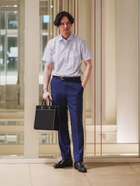 「通勤スタイル」｜SUIT SQUAREさん（メンズ・186cm）の春コーディネート