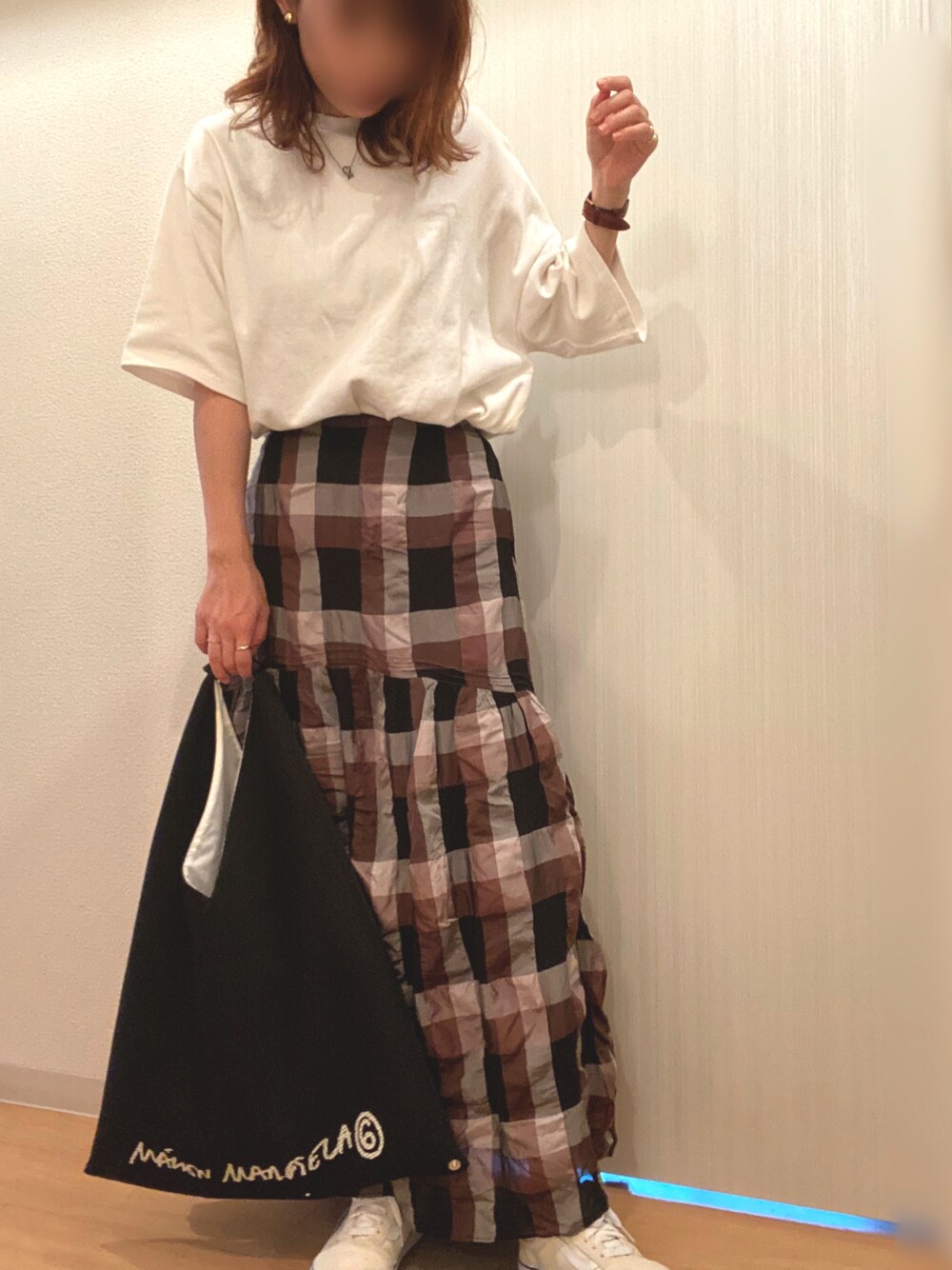 TODAYFUL（トゥデイフル）の「シャンブレーチェックスカート