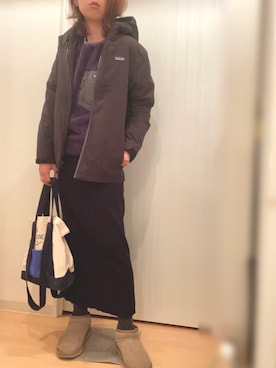 「patagonia」｜「アイテム（ブーツ）」を使った、mee☆さん（レディース・160cm）の冬コーディネート