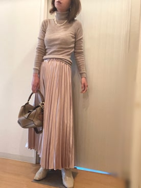 「TODAYFUL（トゥデイフル）のアイテム（カーディガン/ボレロ）」を使った、mee☆さん（レディース・160cm）の春コーディネート