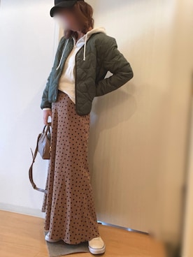 「RODEO CROWNS WIDE BOWL（ロデオクラウンズワイドボウル）のアイテム（その他アウター）」を使った、mee☆さん（レディース・160cm）の秋コーディネート