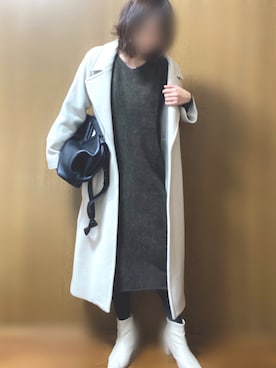 「STUDIOUS（ステュディオス）のアイテム（その他アウター）」を使った、mee☆さん（レディース・160cm）の冬コーディネート