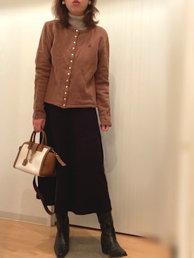 「plage（プラージュ）のアイテム（その他アウター）」を使った、mee☆さん（レディース・160cm）の冬コーディネート