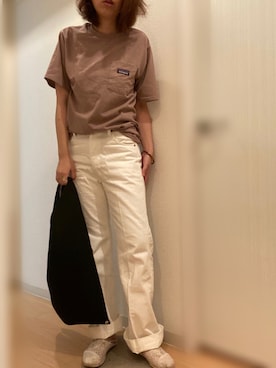 「patagonia」｜「アイテム（スリッポン）」を使った、mee☆さん（レディース・160cm）の秋コーディネート