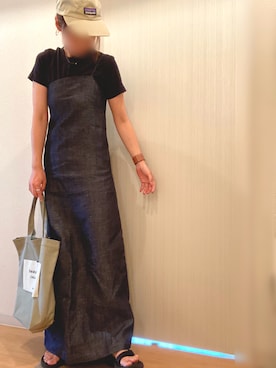 「CANAL JEAN（キャナルジーン）のアイテム（ワンピース）」を使った、mee☆さん（レディース・160cm）の夏コーディネート