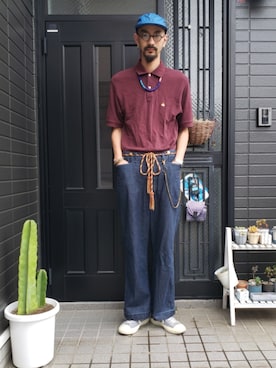 「アイテム（ソックス/靴下）」を使った、谷口"O-$HOW"峻介さん（メンズ・186cm・30代）の夏コーディネート