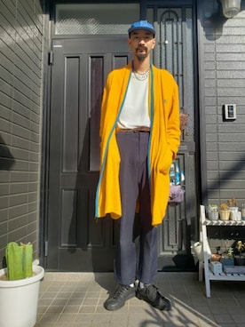 「アイテム（ソックス/靴下）」を使った、谷口"O-$HOW"峻介さん（メンズ・186cm・30代）の秋コーディネート