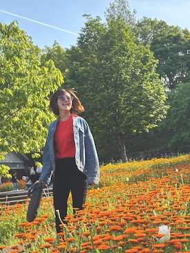 「アイテム（その他パンツ）」を使った、n o m u .さん（レディース・158cm）の夏コーディネート