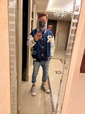 「PULL&BEAR（プルアンドベア）のアイテム（パンツ）」を使った、VLさん（メンズ・173cm）の冬コーディネート