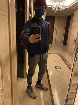 「PULL&BEAR（プルアンドベア）のアイテム（パンツ）」を使った、VLさん（メンズ・173cm）の冬コーディネート