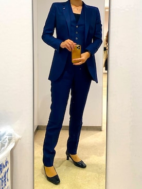 「スリーピース」｜「アイテム（その他）」を使った、おけいさん（レディース・173cm）の秋コーディネート
