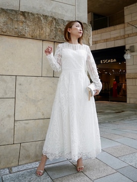 「アイテム（ドレス）」を使った、shiokoさん（レディース・155cm）の夏コーディネート