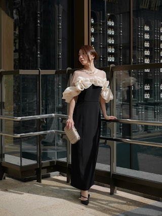 volume raffle dress - Myshawty公式ドレス通販サイト