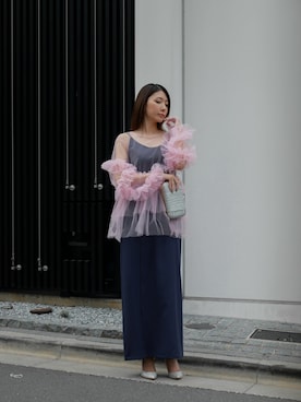 「アイテム（クラッチバッグ）」を使った、shiokoさん（レディース・155cm）の秋コーディネート