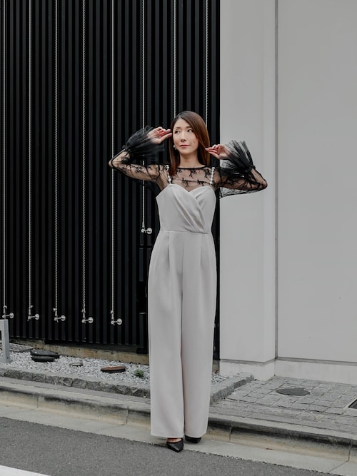 2way pearl strap pants dress（パンツドレス）｜My shawty（マイ