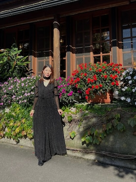 「アイテム（ドレス）」を使った、shiokoさん（レディース・155cm）の秋コーディネート