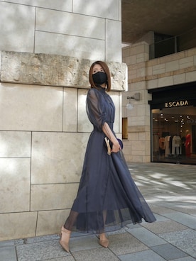 「アイテム（マスク）」を使った、shiokoさん（レディース・155cm）の秋コーディネート