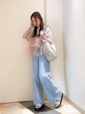 「半袖」｜「アイテム（その他）」を使った、ひかるさん（レディース・159cm）の冬コーディネート