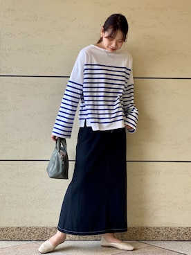 「DANTON（ダントン）のアイテム（バッグ）」を使った、マリンさん（レディース・165cm）の秋コーディネート